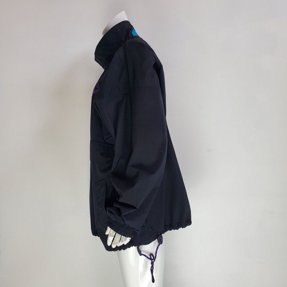 Vintage 90's Gear For Sports Black 1/2 Zip Windbreaker Jacket - Picture 2 of 8